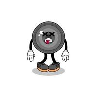 camera lens mascotte illustratie is dood vector