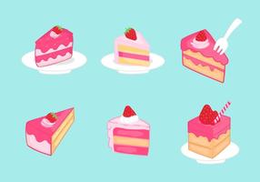 Strawberry Shortcake Slice Vector Pack