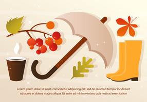 Gratis Vector Rainy Fall Elementen