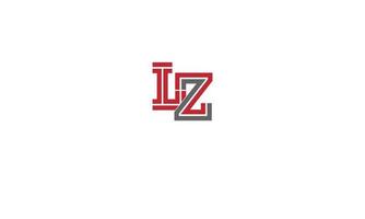 alfabet brieven initialen monogram logo lz vector