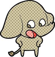 schattige cartoon olifant vector