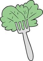 tekenfilm salade bladeren vector