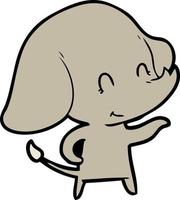 schattige cartoon olifant vector