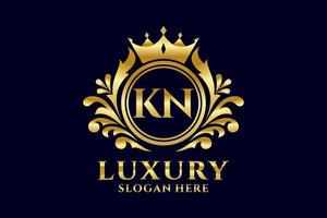 eerste kn brief Koninklijk luxe logo sjabloon in vector kunst voor luxueus branding projecten en andere vector illustratie.