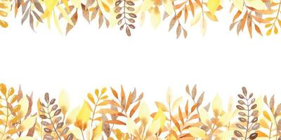 aquarel herfstbladeren frame vector