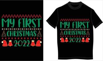 t-shirt ontwerp Kerstmis vector