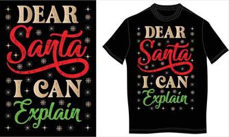 t-shirt ontwerp Kerstmis vector