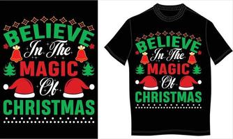 t-shirt ontwerp Kerstmis vector