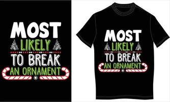 t-shirt ontwerp Kerstmis vector