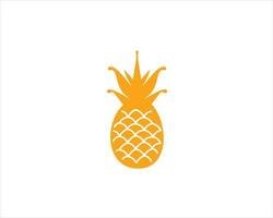 geel ananas fruit logo vector