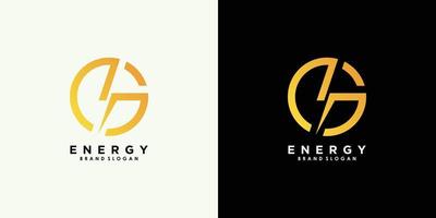 energie logo ontwerp vector met creatief uniek concept