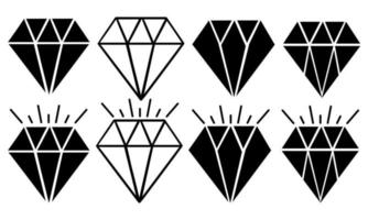 diamant in vier stijlen vector