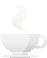 vlak kleur illustratie van een heet kop van koffie vector