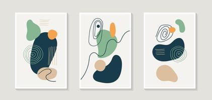 verzameling van drie abstract poster voor decoreren muren of voor ontwerpen sociaal netwerken. vector