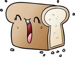 tekenfilm lachend brood van brood vector