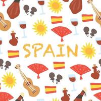 Spanje naadloos patroon vector