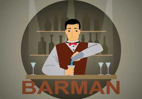 Gratis Barman Illustratie vector