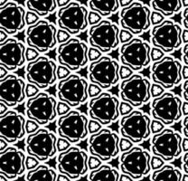 zwart en wit naadloos abstract patroon. achtergrond en achtergrond. grijswaarden sier- ontwerp. mozaïek- ornamenten. vector grafisch illustratie.