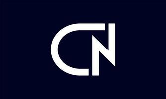 cn brief logo ontwerp vrij vector sjabloon.