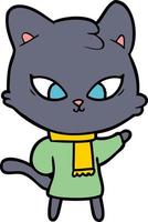 schattige cartoon kat vector