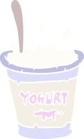 vlak kleur illustratie tekenfilm yoghurt vector