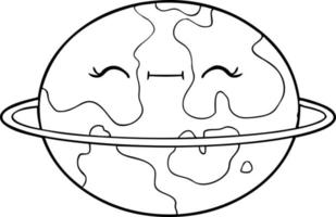 tekenfilm bewoonbaar buitenaards wezen planeet vector