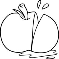 tekenfilm gesneden appel vector