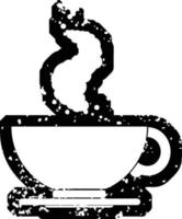 verontrust effect vector icoon illustratie van een heet kop van koffie