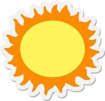 zon sticker icoon vector