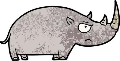 tekenfilm neushoorn karakter vector