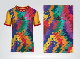 sport Jersey t-shirt. voetbal Jersey mockup voor Amerikaans voetbal club. sport patroon kleding stof textiel. sport achtergrond structuur patroon vector