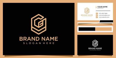 creatief brief g logo ontwerp idee vector