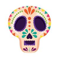 Mexicaans cultuur schedel hoofd vector