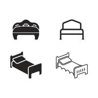 bed pictogram vector