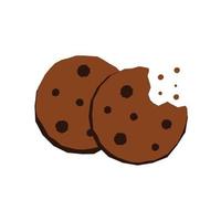 chocola spaander koekjes, icoon, vector, illustratie. vector