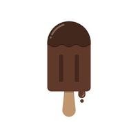 ijslolly donker chocola gearomatiseerd, icoon, vector, illustratie. vector