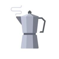 kookplaat espresso koffie maker, mokka pot, icoon, vector, illustratie. vector