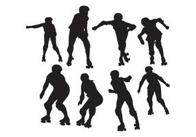 Gratis Roller Skating Silhouetten Vector