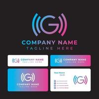 brief g signaal logo, geschikt voor ieder bedrijf verwant naar signaal. vector