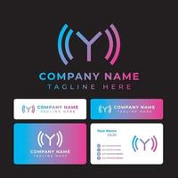 brief y signaal logo, geschikt voor ieder bedrijf verwant naar signaal. vector