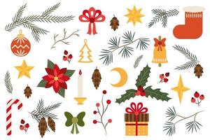 reeks van illustraties voor Kerstmis ontwerp. vector illustratie