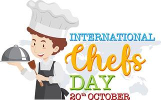 internationale chef-kok dag posterontwerp vector