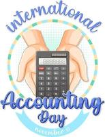 Internationale accounting dag logo ontwerp vector