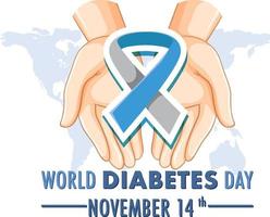 wereld diabetes dag logo ontwerp vector