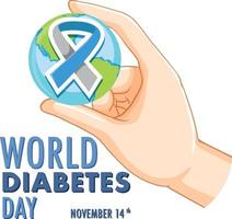 wereld diabetes dag logo ontwerp vector