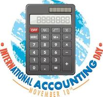 Internationale accounting dag poster ontwerp vector