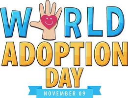 wereld adoptie dag poster ontwerp vector