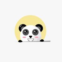 illustratie van panda verschijnen van hieronder vector