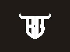 eerste bq stier logo ontwerp. vector