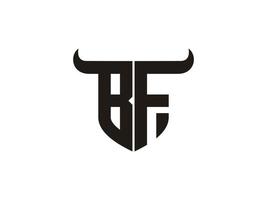 eerste bf stier logo ontwerp. vector